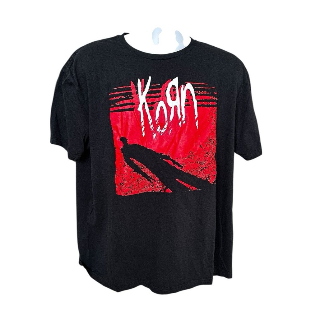 Korn Unisex Men's Black Short Sleeve Graphic Rock Band T-Shirt 100% Cotton XL38.